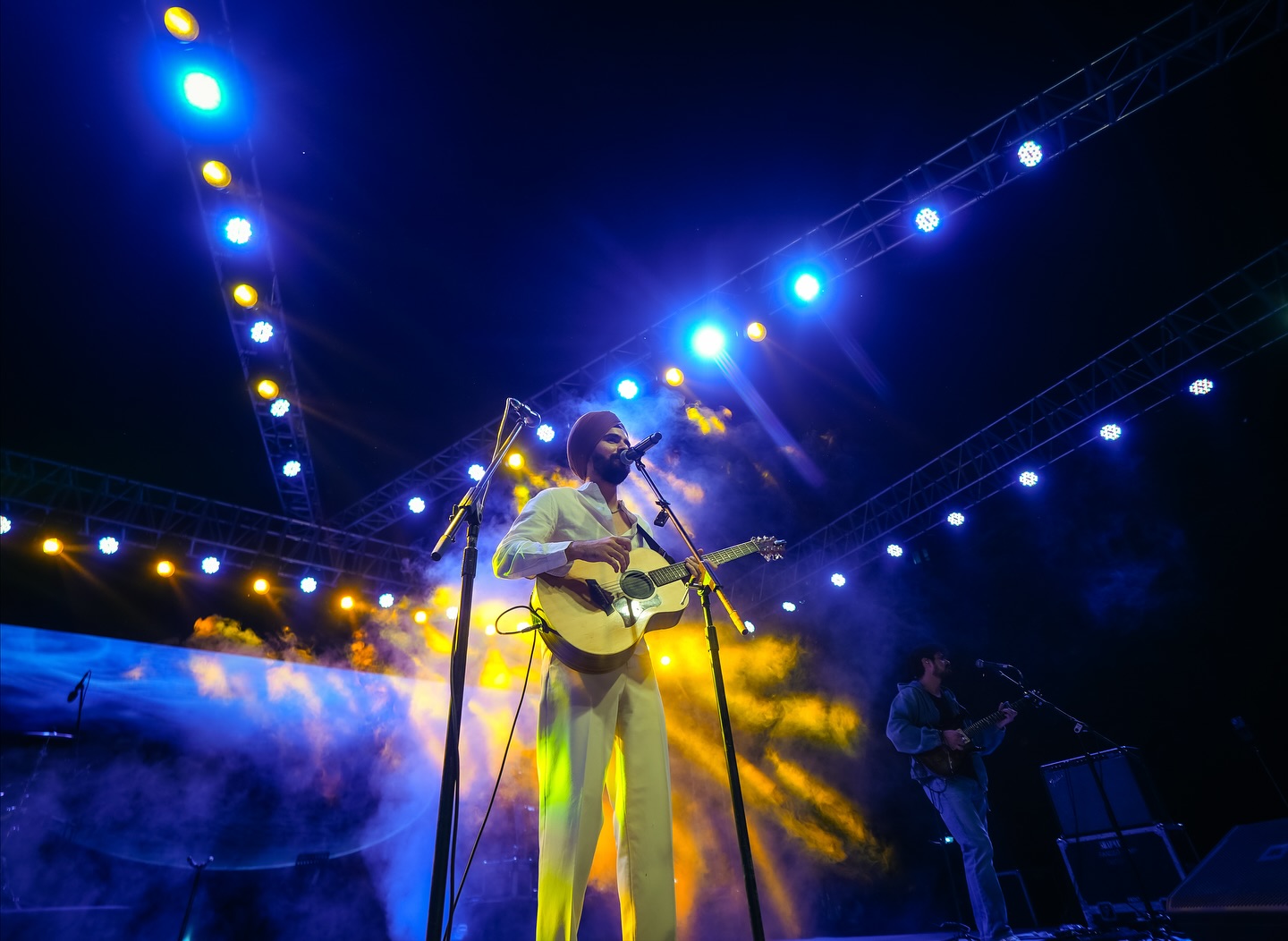Stage Under Blue Lights